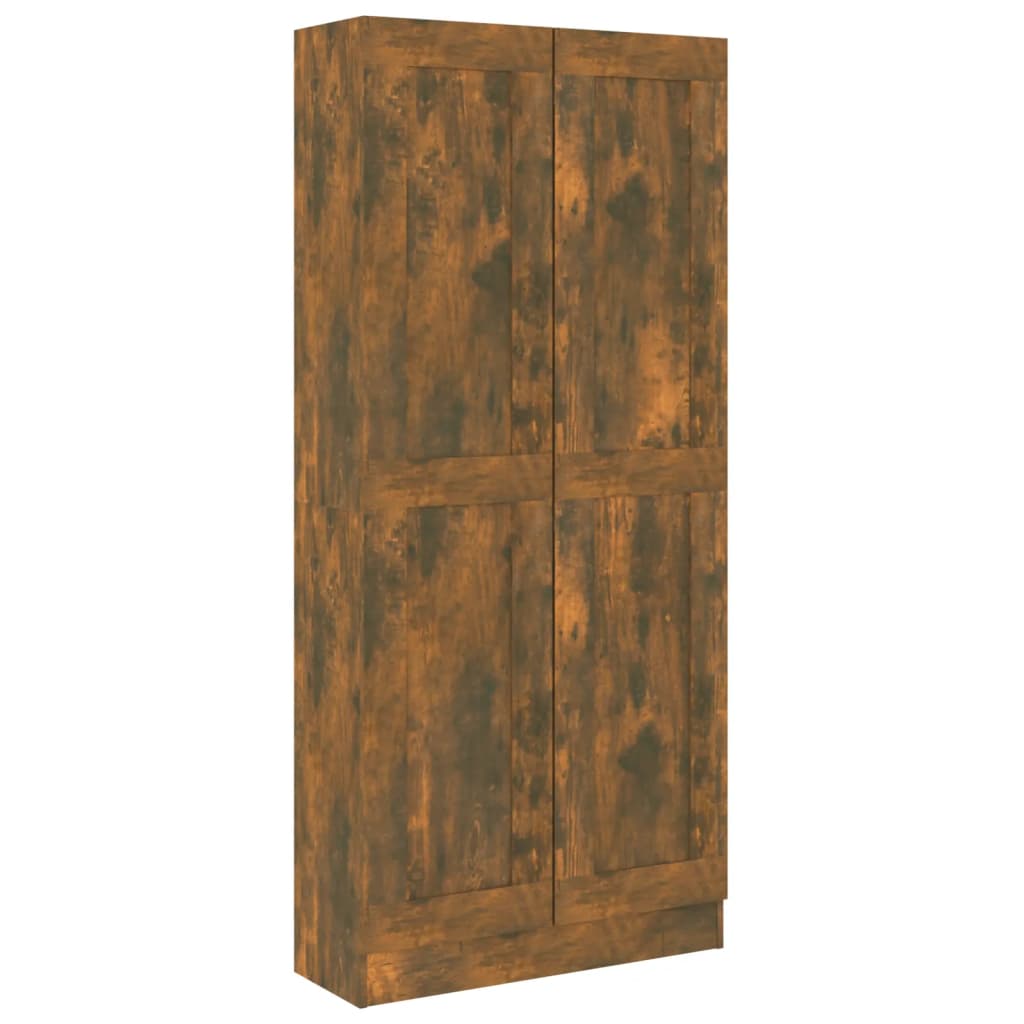 Book Cabinet Smoked Oak 82.5x30.5x185.5 cm Engineered Wood