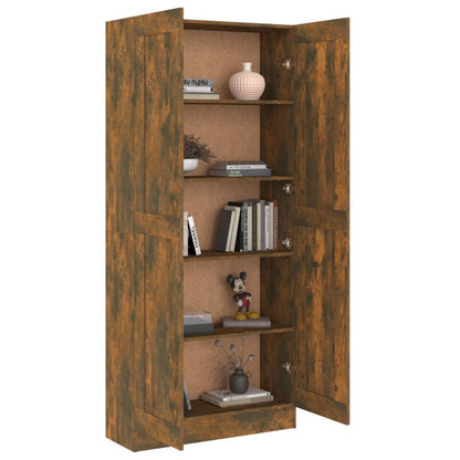 Book Cabinet Smoked Oak 82.5x30.5x185.5 cm Engineered Wood