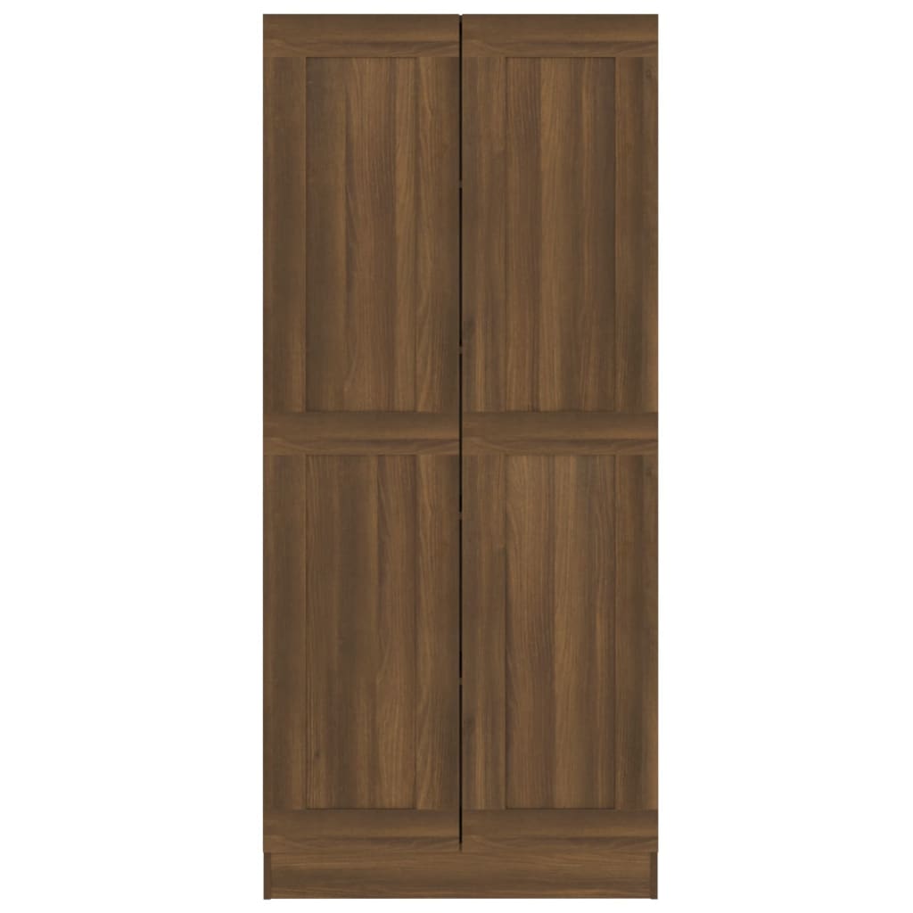 Book Cabinet Brown Oak 82.5x30.5x185.5 cm Engineered Wood