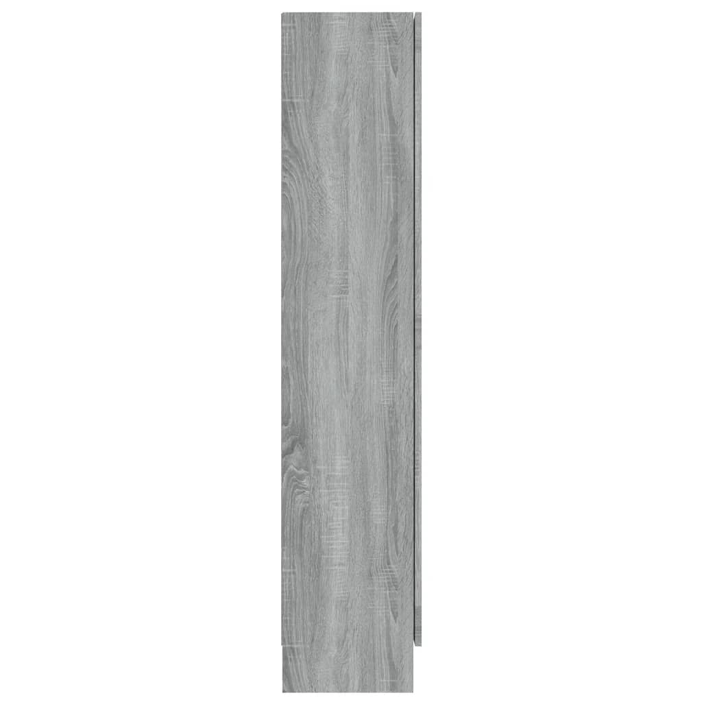 Vitrine Cabinet Grey Sonoma 82.5x30.5x150 cm Engineered Wood