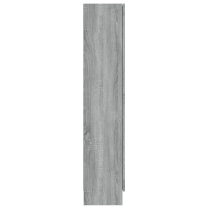 Vitrine Cabinet Grey Sonoma 82.5x30.5x150 cm Engineered Wood