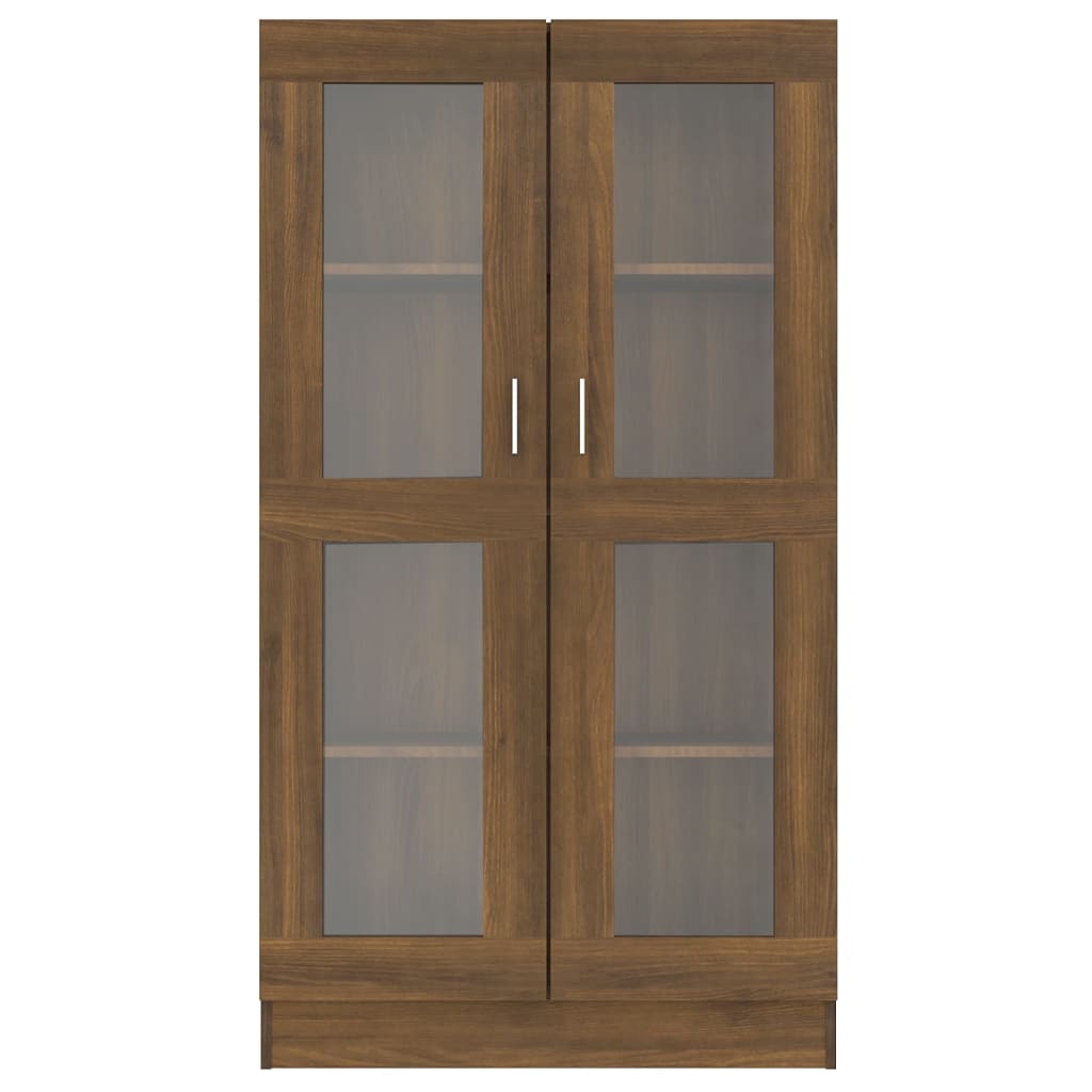 Vitrine Cabinet Brown Oak 82.5x30.5x150 cm Engineered Wood