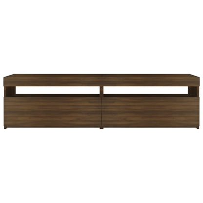 TV Cabinet with LED Lights 2 pcs Brown Oak 75x35x40 cm