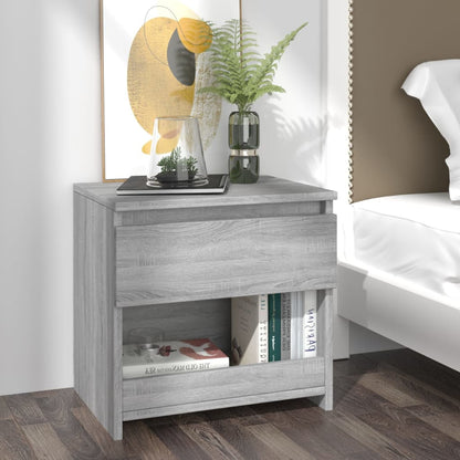 Bedside Cabinet Grey Sonoma 40x30x39 cm Engineered Wood