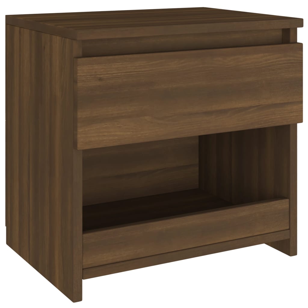 Bedside Cabinet Brown Oak 40x30x39 cm Engineered Wood