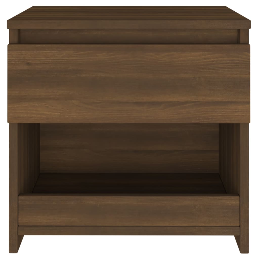 Bedside Cabinet Brown Oak 40x30x39 cm Engineered Wood