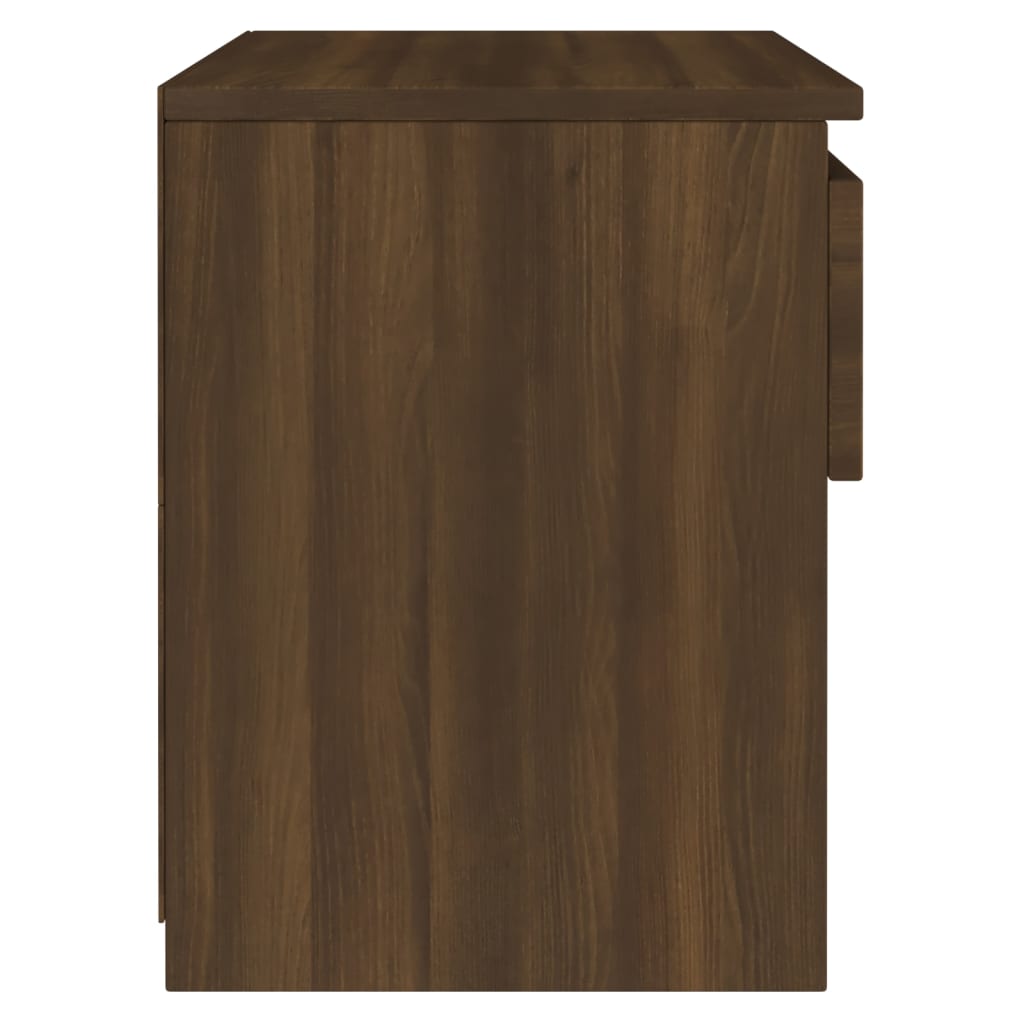 Bedside Cabinet Brown Oak 40x30x39 cm Engineered Wood