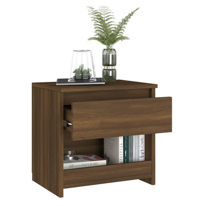 Bedside Cabinets 2 pcs Brown Oak 40x30x39 cm Engineered Wood