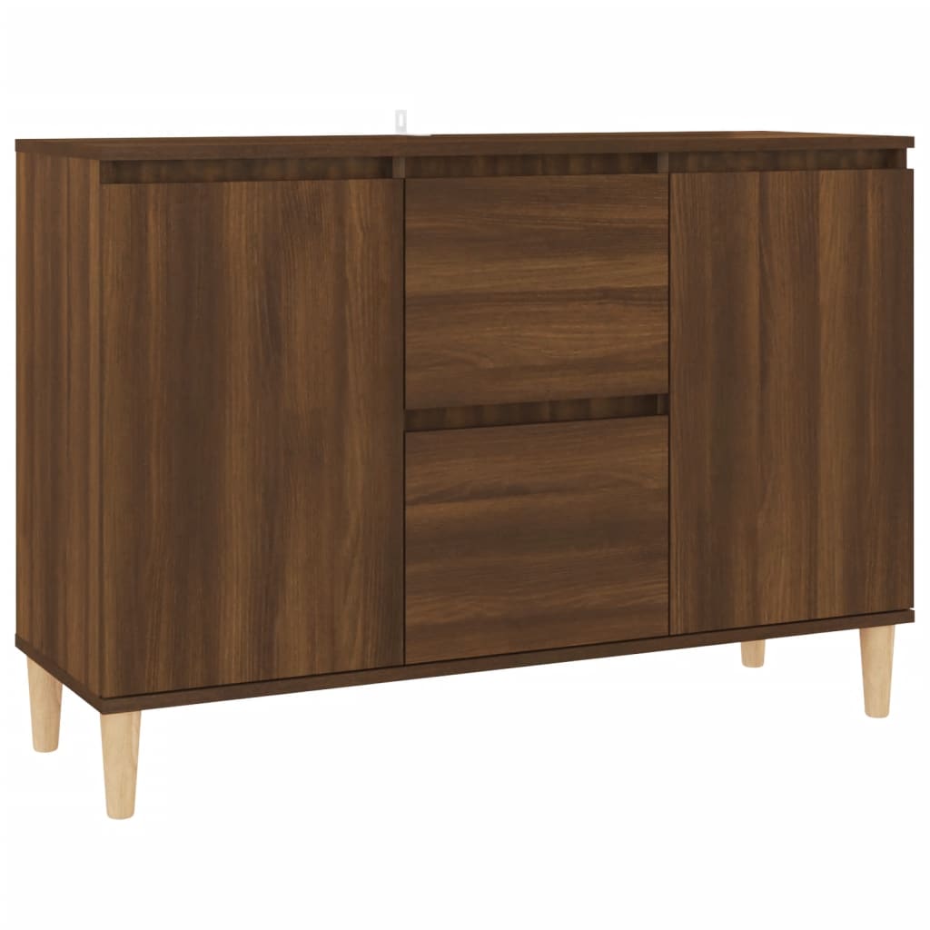 Sideboard Brown Oak 103.5x35x70 cm Engineered Wood