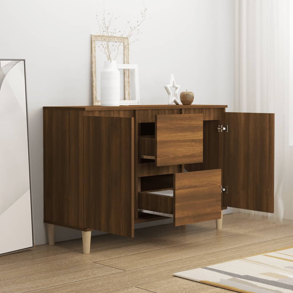 Sideboard Brown Oak 103.5x35x70 cm Engineered Wood