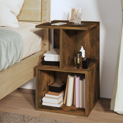 Bedside Cabinets 2 pcs Smoked Oak 35x35x55 cm Engineered Wood