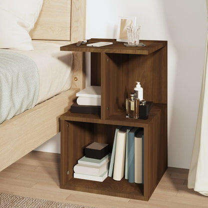 Bedside Cabinet Brown Oak 35x35x55 cm Engineered Wood