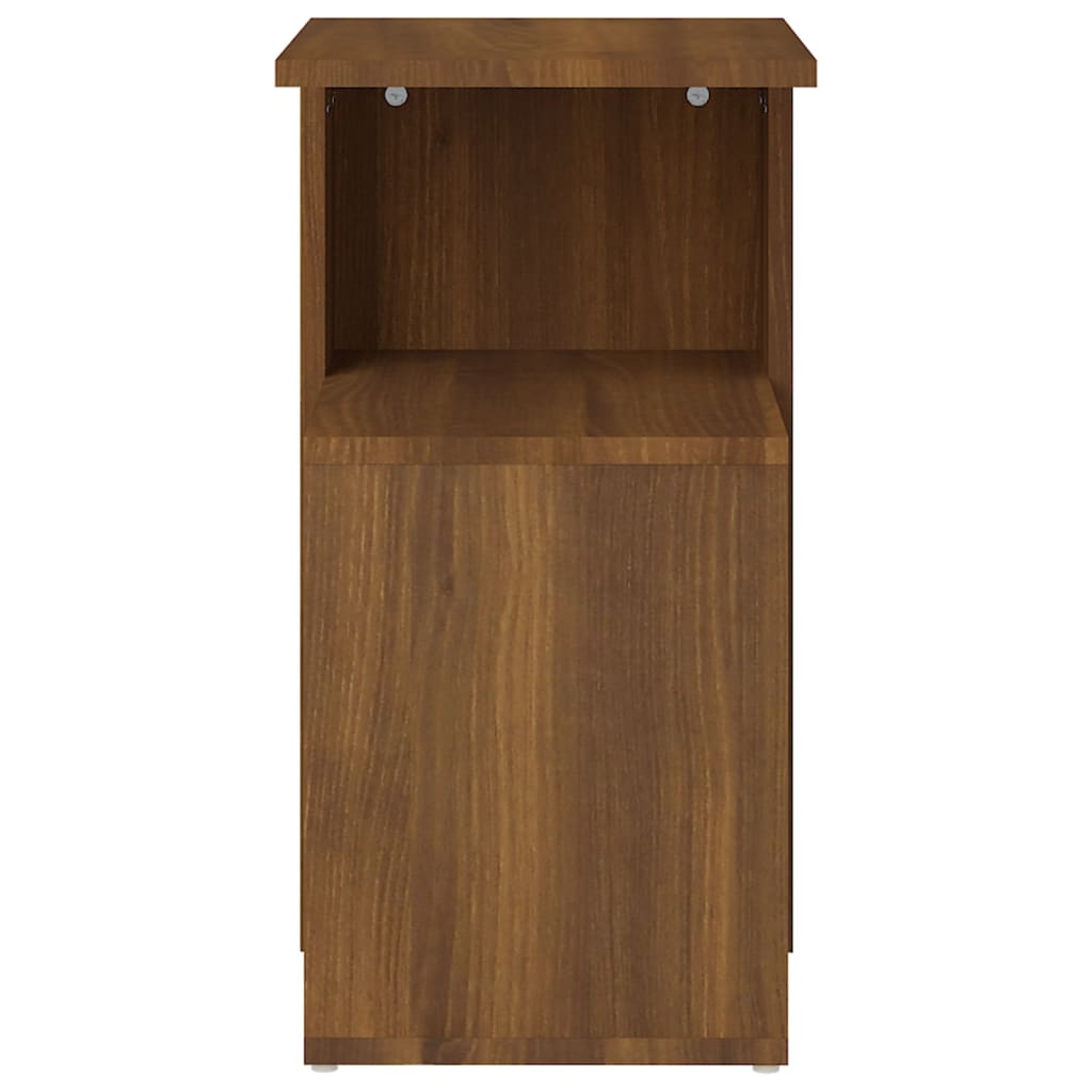 Side Table Brown Oak 36x30x56 cm Engineered Wood