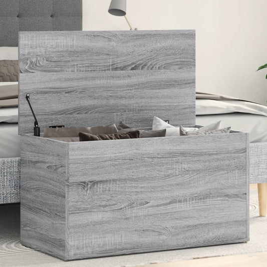 Storage Chest Grey Sonoma 84x42x46 cm Engineered Wood