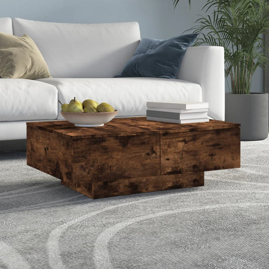 Coffee Table Smoked Oak 90x60x31 cm Engineered Wood