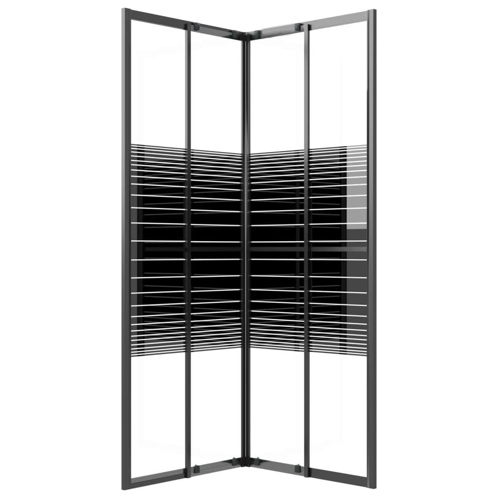 Stripe Shower Cabin ESG 70x70x180 cm Black