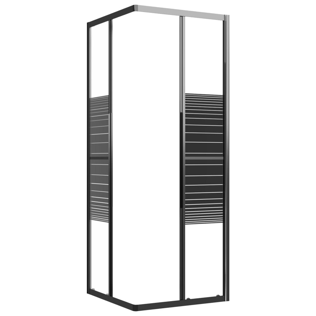 Stripe Shower Cabin ESG 70x70x180 cm Black