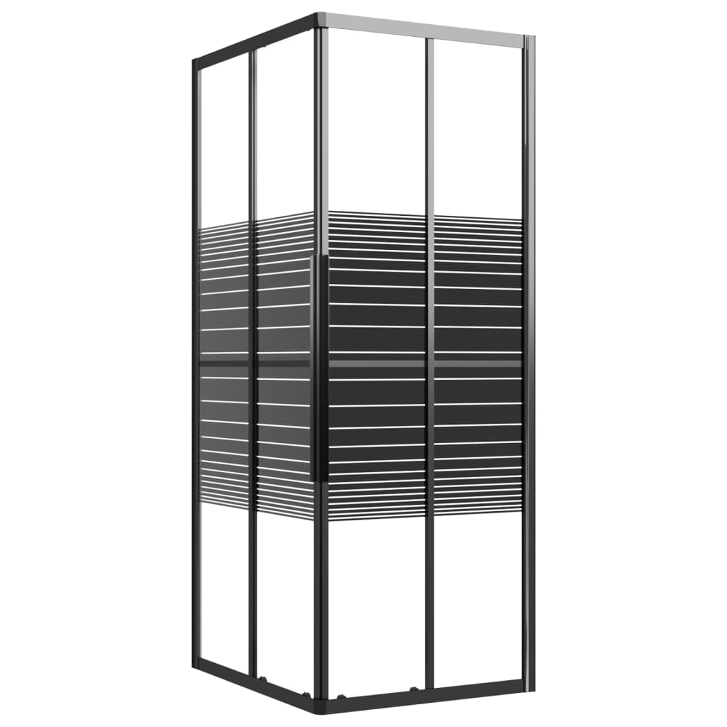 Stripe Shower Cabin ESG 80x70x180 cm Black