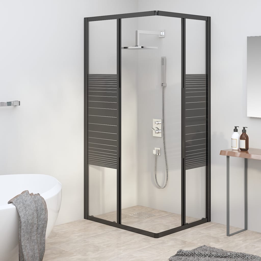 Stripe Shower Cabin ESG 80x70x180 cm Black