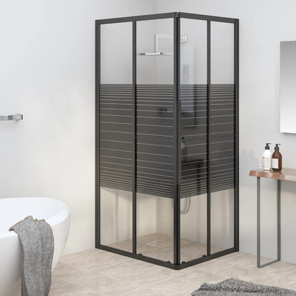 Stripe Shower Cabin ESG 90x70x180 cm Black