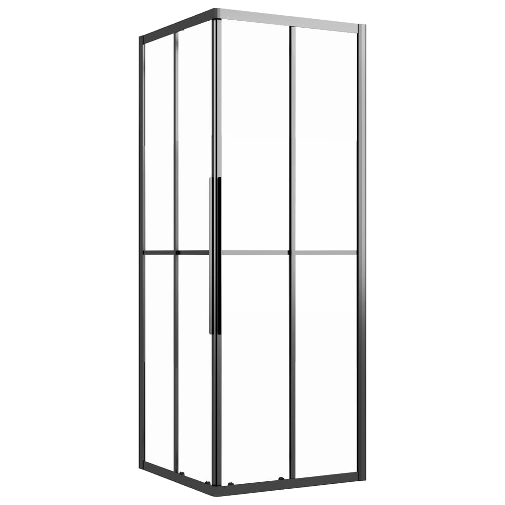 Shower Cabin Frosted ESG 70x70x180 cm Black