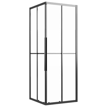 Shower Cabin Frosted ESG 70x70x180 cm Black