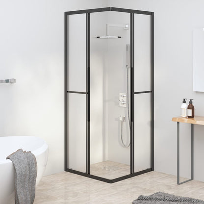 Shower Cabin Frosted ESG 70x70x180 cm Black