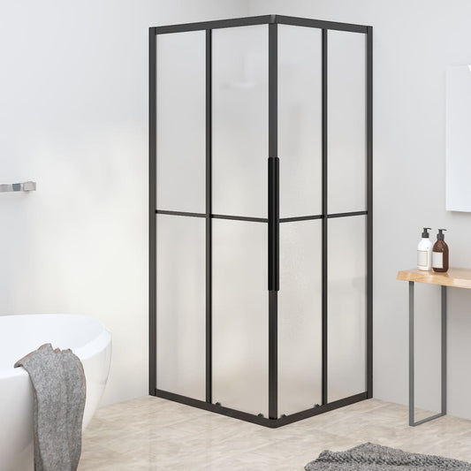 Shower Cabin Frosted ESG 90x70x180 cm Black