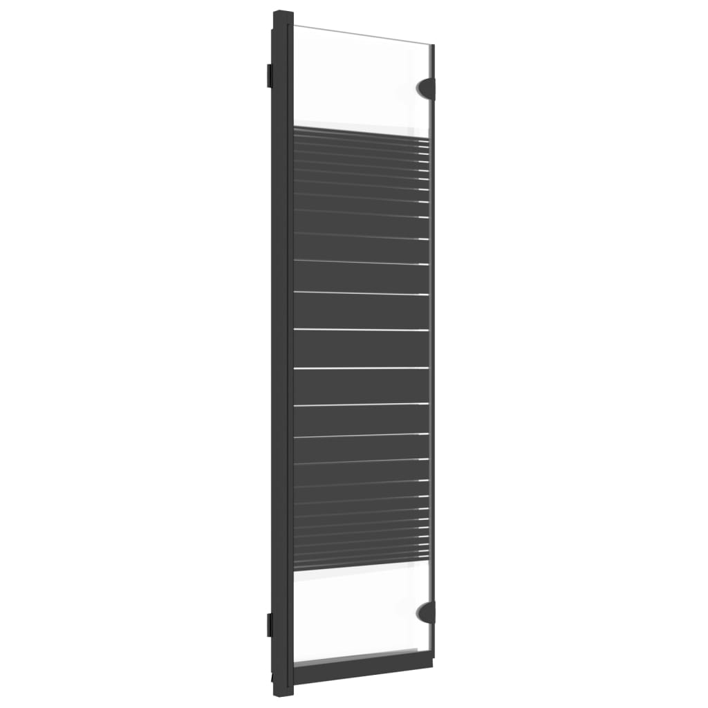 Foldable Shower Enclosure 3 Panels 130x130 cm ESG Black