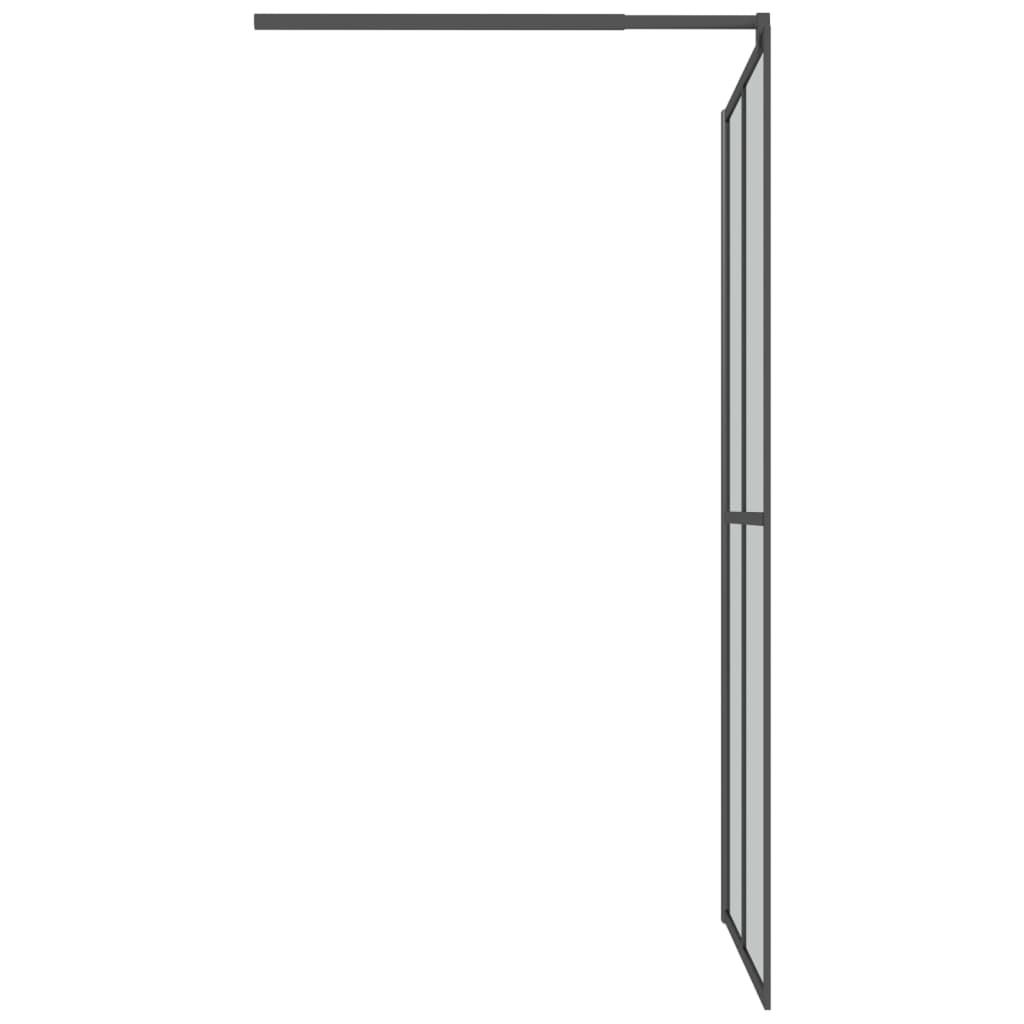 Walk-in Shower Screen 100x195cm Dark Tempered Glass