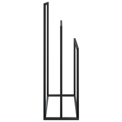 Freestanding Towel Rack Black 48x24x79 cm Iron