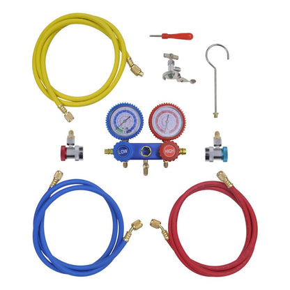 Vacuum Pump 50 L/min with 2-way Manifold Gauge Set in Tool Kit