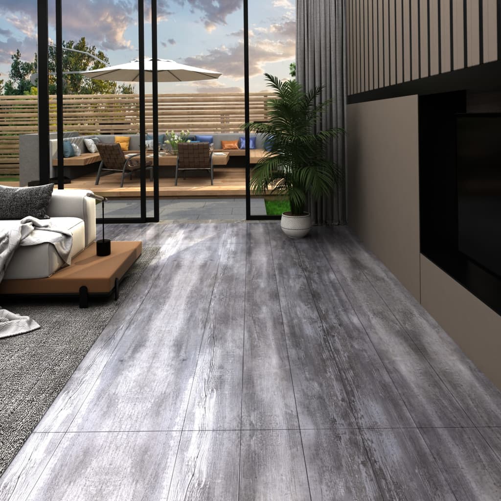 Self-adhesive PVC Flooring Planks 2.51 m² 2 mm Matt Wood Grey