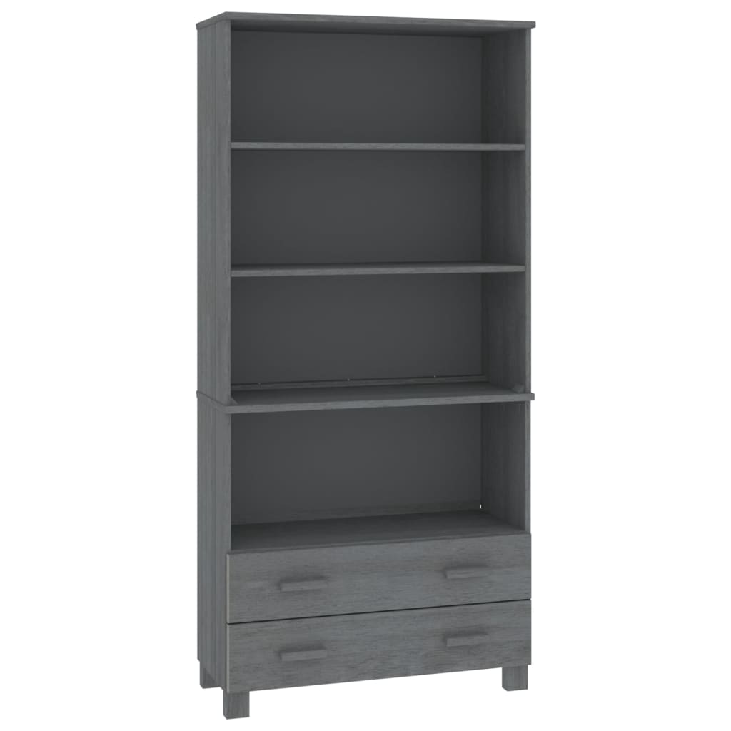 Highboard HAMAR Solid Wood Pine Dark Grey