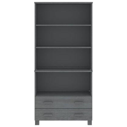 Highboard HAMAR Solid Wood Pine Dark Grey