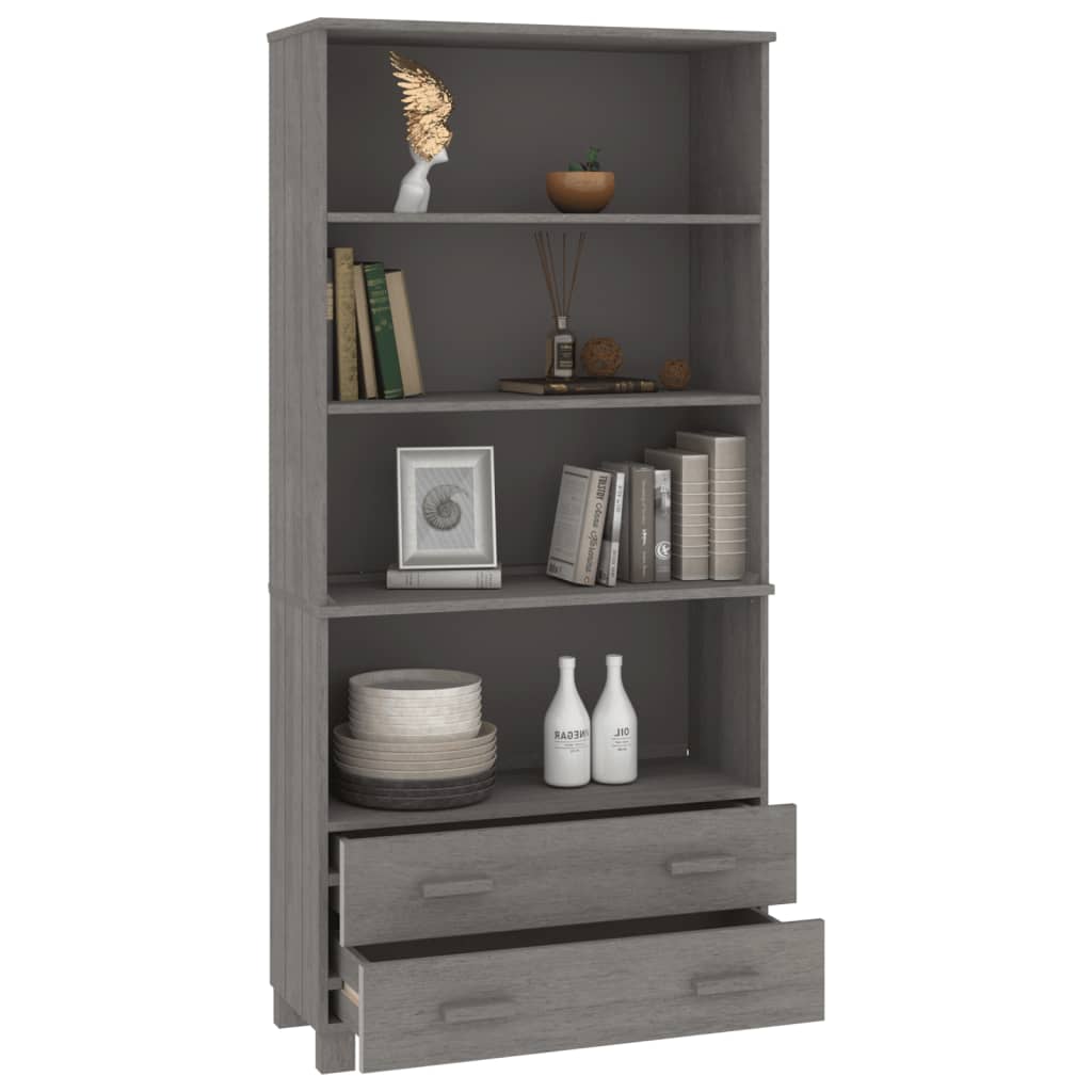 Highboard HAMAR Solid Wood Pine Light Grey