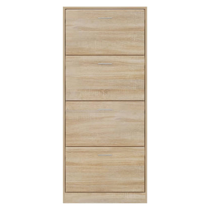 Shoe Cabinet Sonoma Oak 63x24x147 cm Engineered Wood