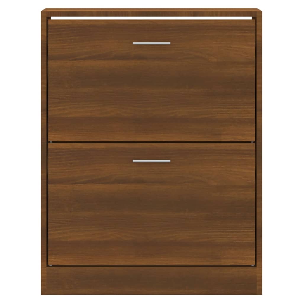 Shoe Cabinet Brown Oak 63x24x81 cm Engineered Wood