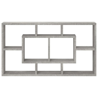 Wall Display Shelf 8 Compartments Concrete Grey