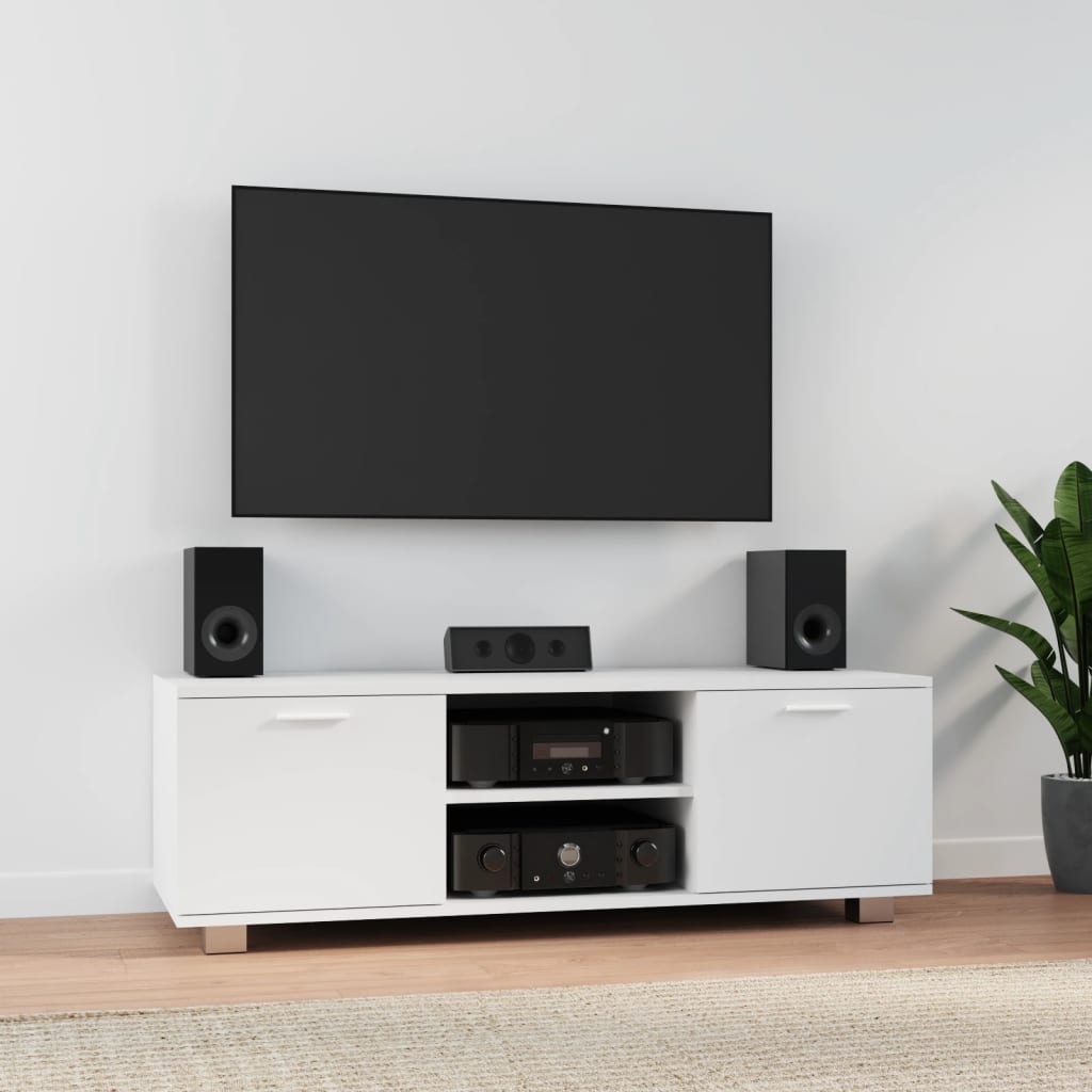 TV Cabinet White 120x40.5x35 cm Engineered Wood