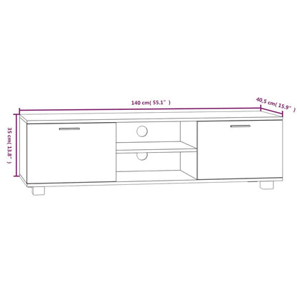 TV Cabinet Brown Oak 140x40.5x35 cm Engineered Wood