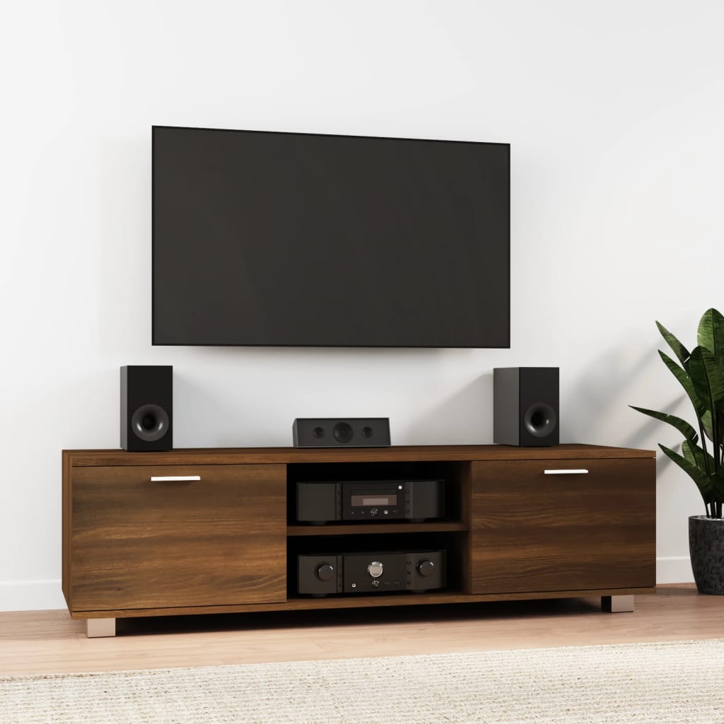 TV Cabinet Brown Oak 140x40.5x35 cm Engineered Wood