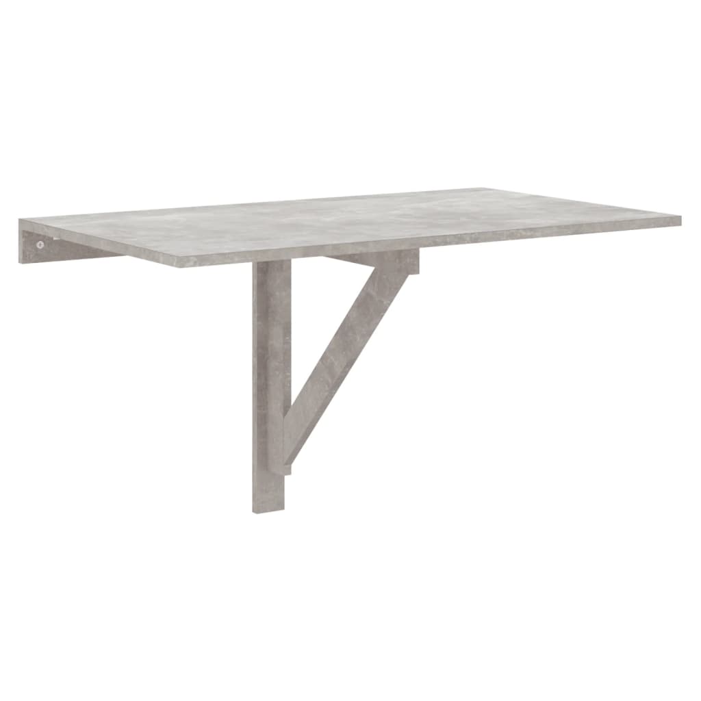 Folding Wall Table Concrete Grey 100x60x56 cm Engineered Wood