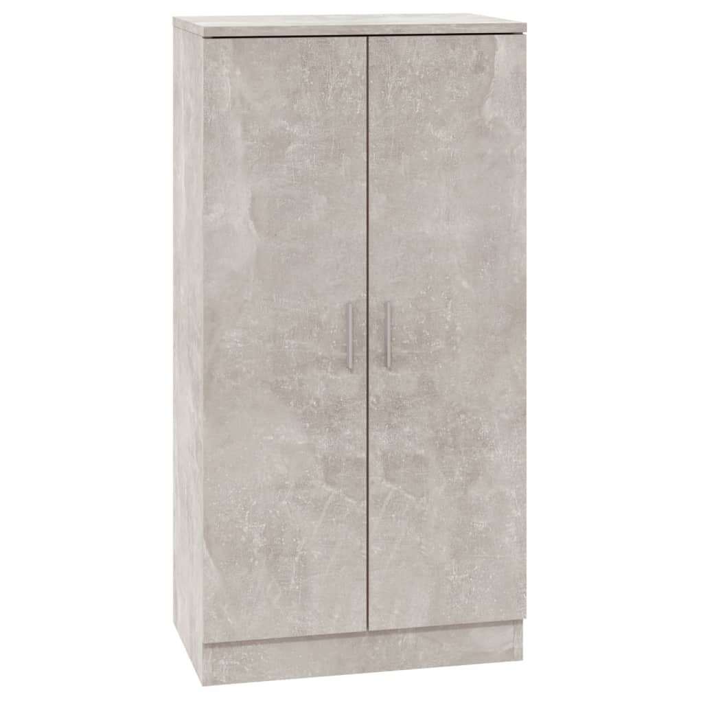 Shoe Cabinet Concrete Grey 55x35x108 cm Engineered Wood