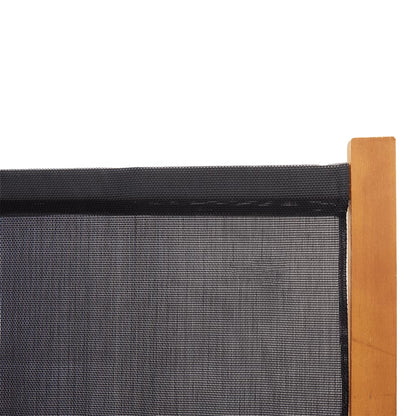 4-Panel Room Divider Black 280x180 cm