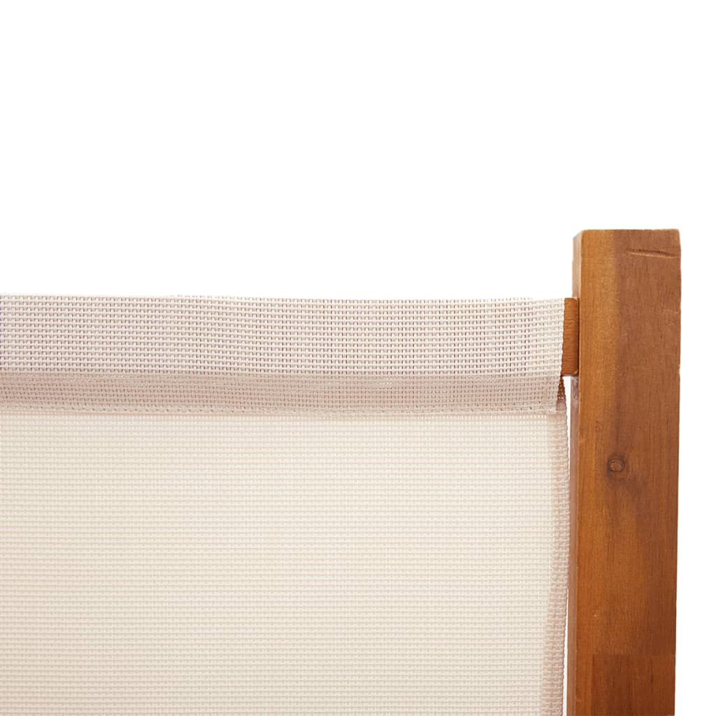 4-Panel Room Divider Cream White 280x180 cm