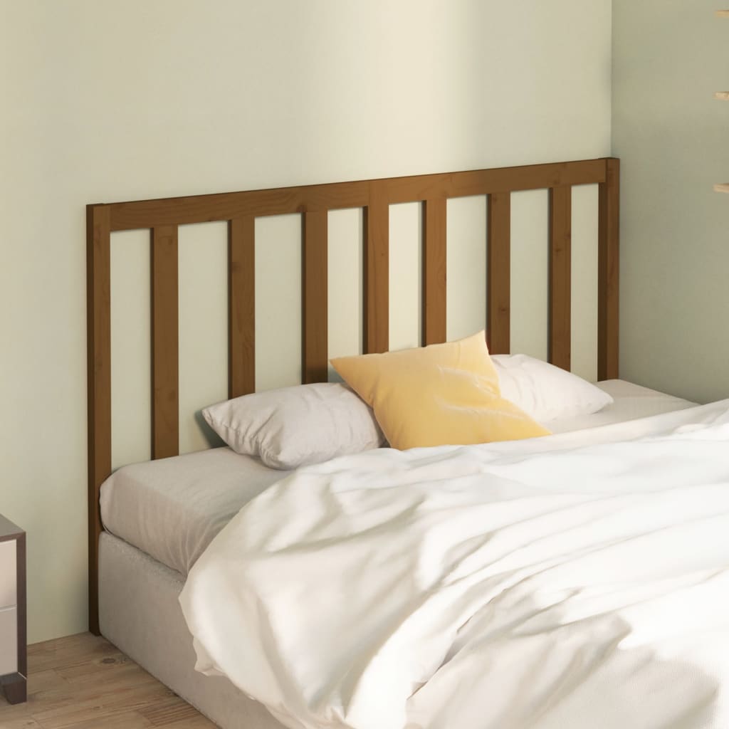 Bed Headboard Honey Brown 166x4x100 cm Solid Wood Pine