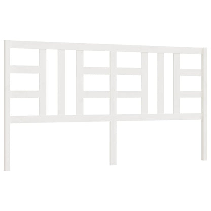 Bed Headboard White 186x4x100 cm Solid Wood Pine