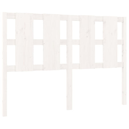 Bed Headboard White 145.5x4x100 cm Solid Wood Pine