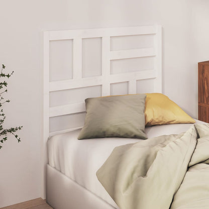 Bed Headboard White 106x4x104 cm Solid Wood Pine